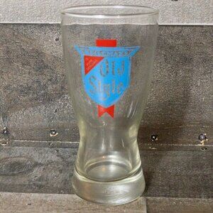 VINTAGE HEILEMANS OLD STYLE PURE GENIUS TAVERN DIVE BAR RETRO GLASS MINI PILSNER